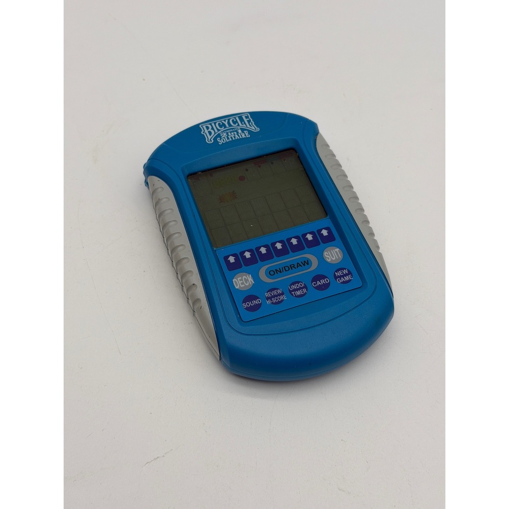 Bicycle Illuminated 2 in 1 Solitaire Handheld Electronic Card Game Blue 2006